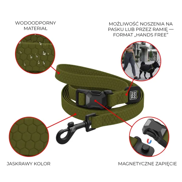 smycz khaki magnet zastosowanie