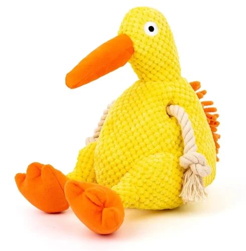 ZABAWKA dla psa ŻÓŁTY PTAK KIWI duży piszczący