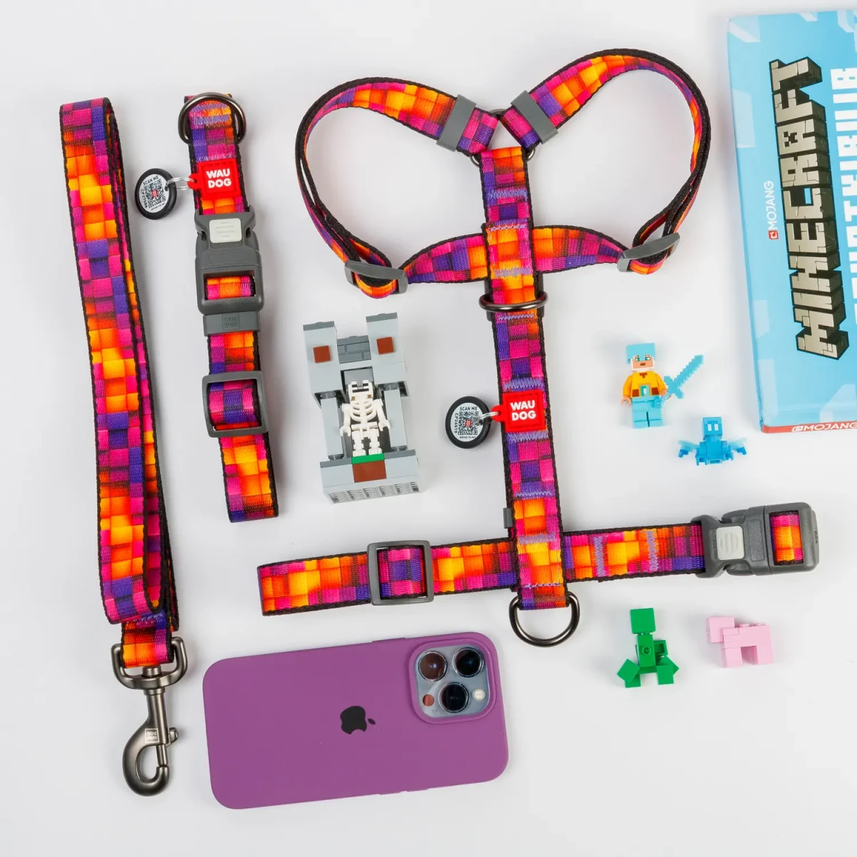 obroza smycz szelki wzór 3D Cubes.webp