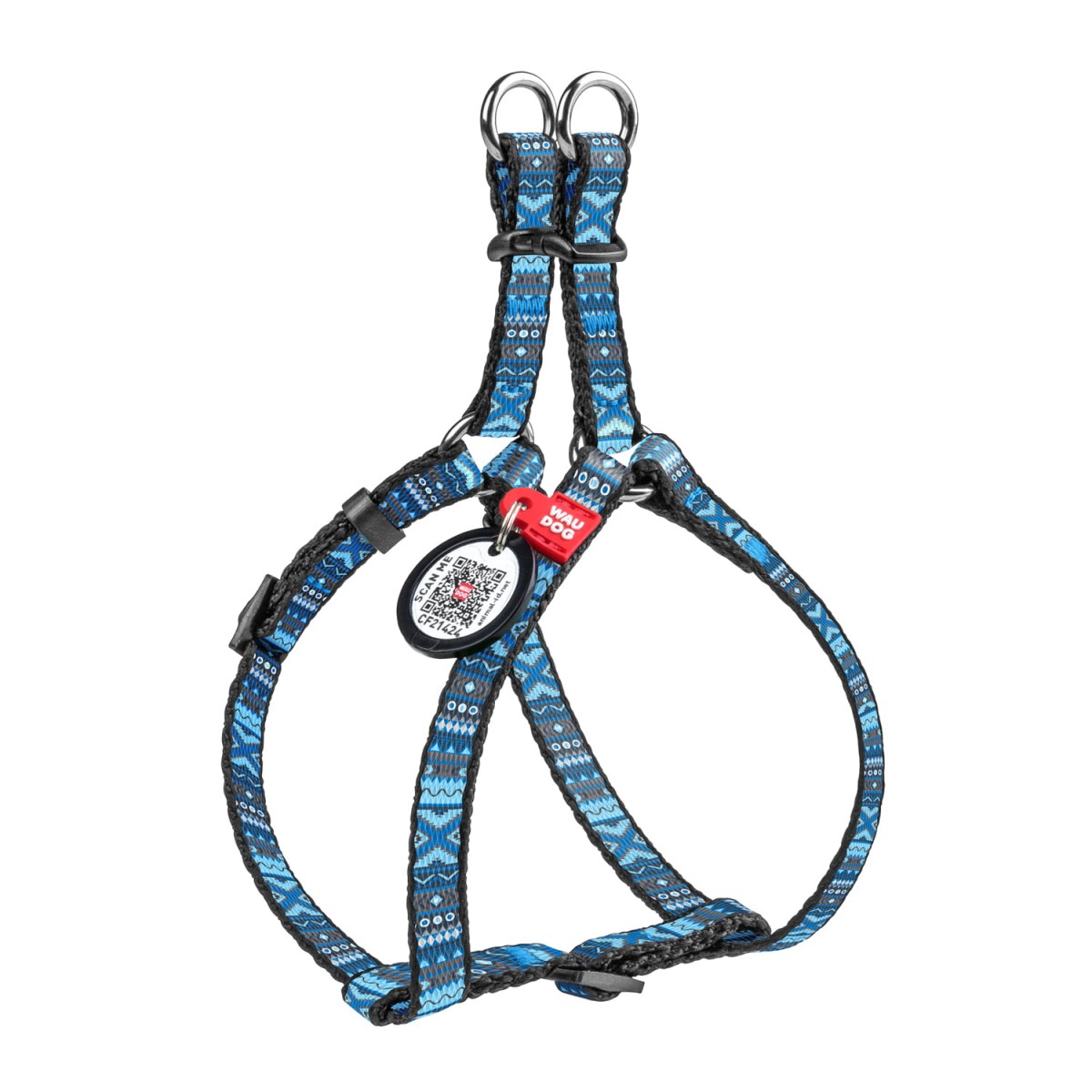 5254-szelki dla pieska -etno blue