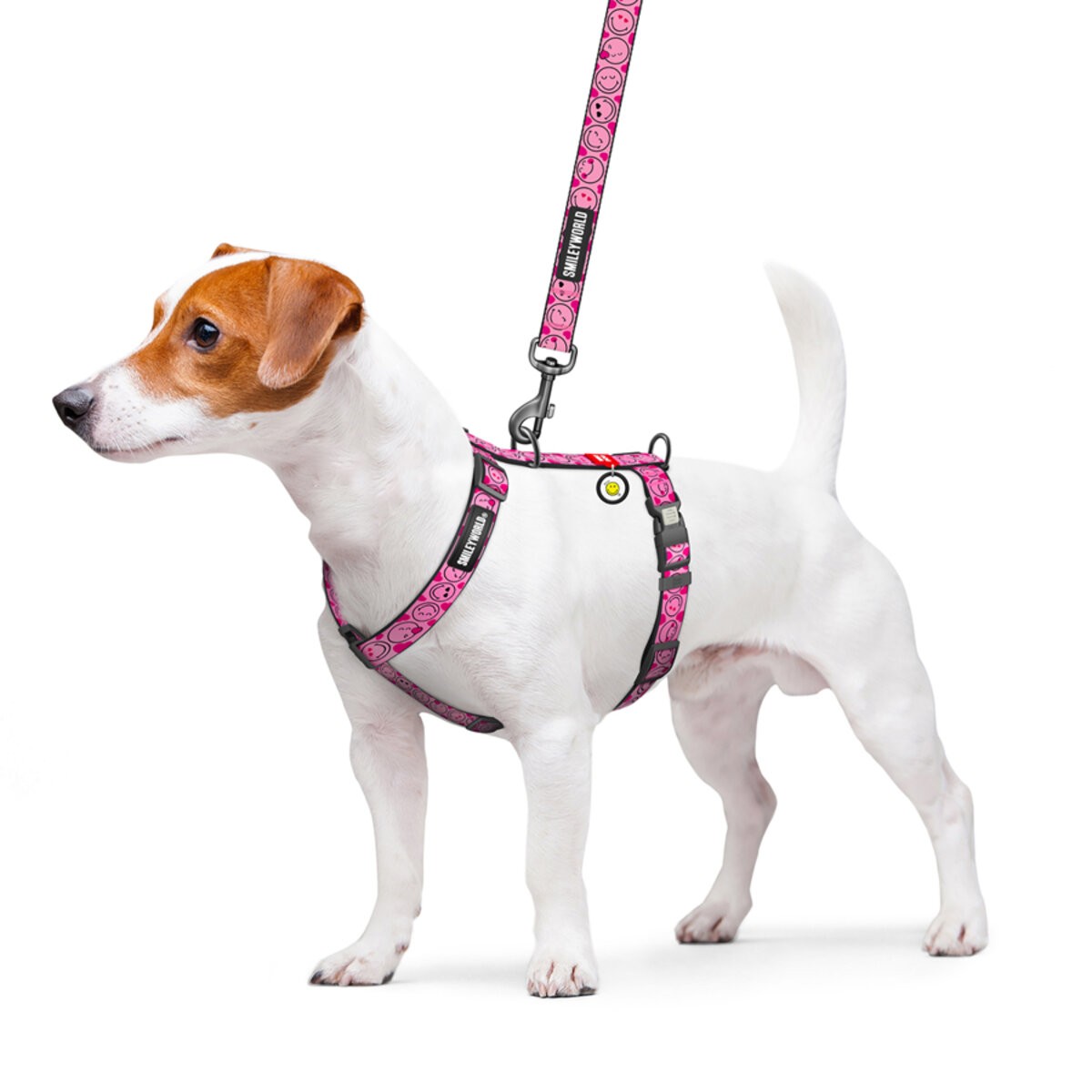 szelki guard na psie, wzór "Pink Smileys"