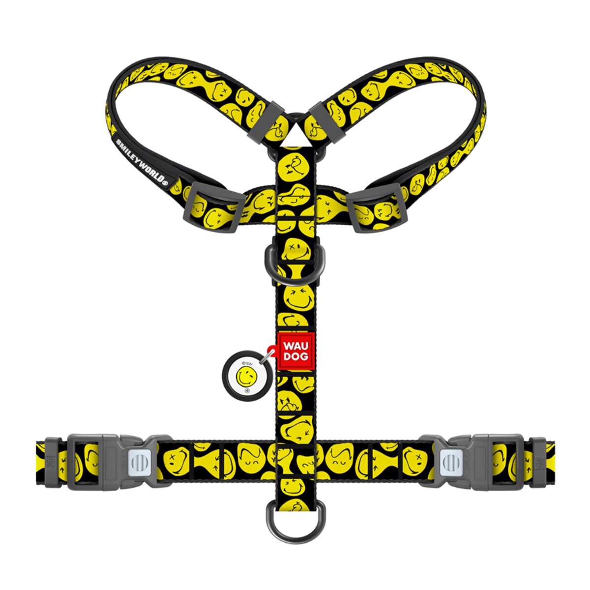 szelki guard złożone, wzór "Black Smileys"