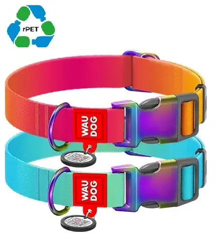 Obroża dla psa Nylon Recycled roz. S do XL- gradient kolorów