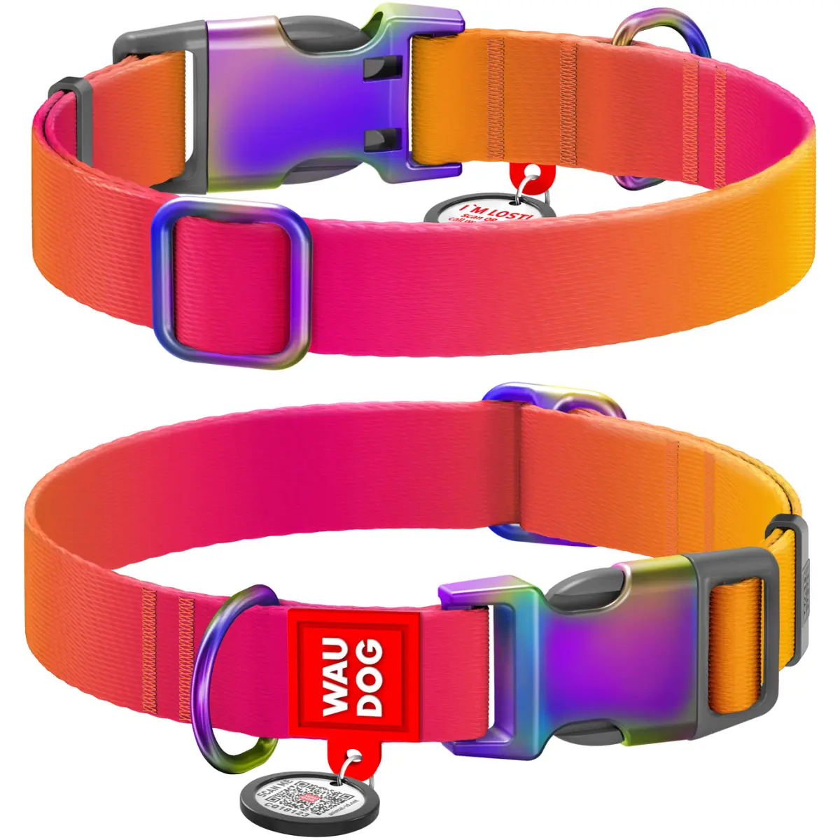 dwie obroże gradient orange