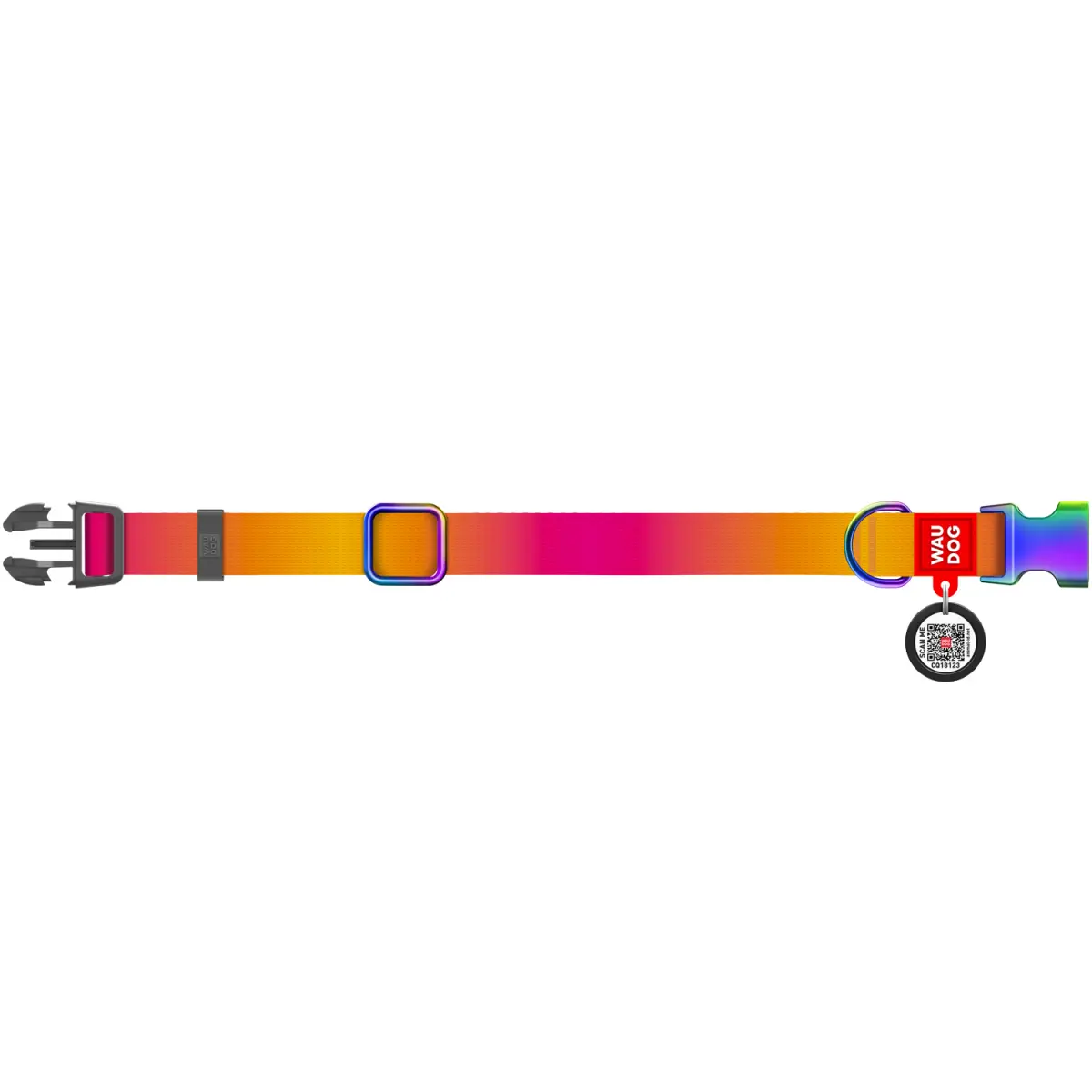 leząca na płasko obroża gradient orange