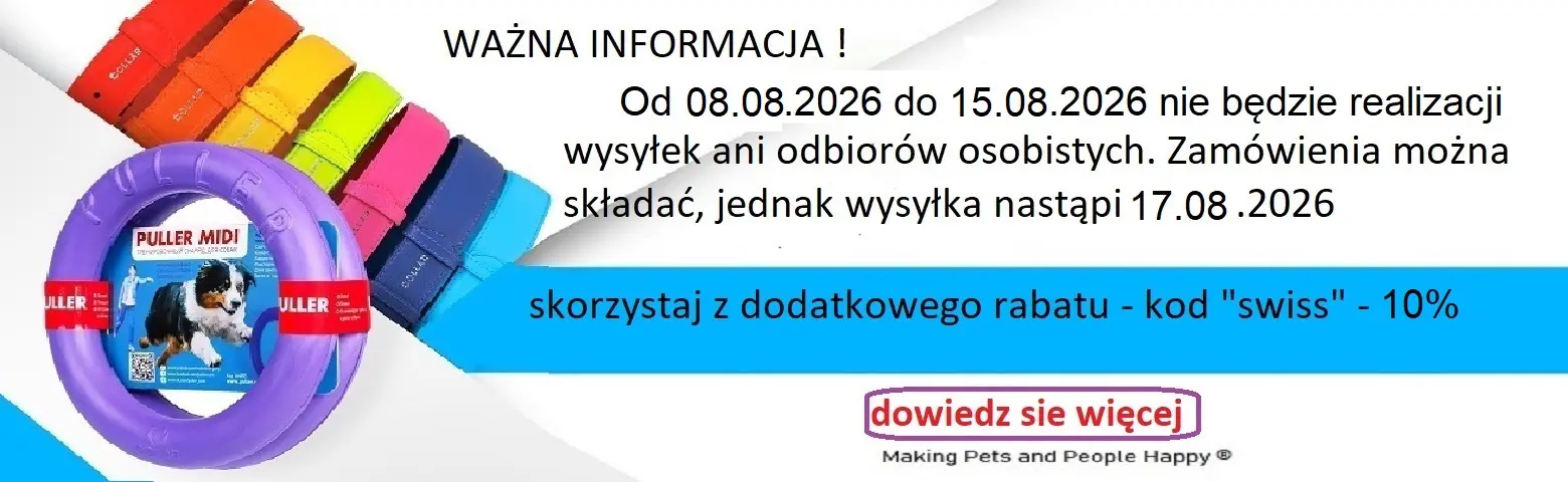 Przerwa w dostawach Atlantis Partner- Puller Shop - Puller, Canagan  naturalna karma dla psów i kotów